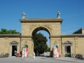 10-MUC Munich - entrance gate to the Hofgarten park from Odeonsplatz and Theatinerstrasse bavaria